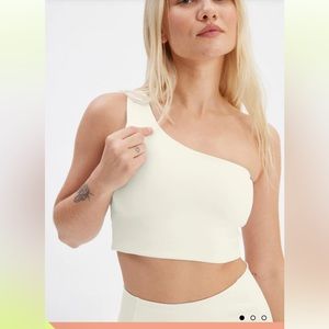 Girlfriend Collective Bianca One-Shoulder Sports Bra